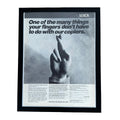 Xerox Copiers Fingers Dont Have To Do 1989 Framed Vintage Magazine Ad