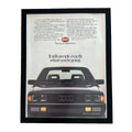 Audi 4000S The Art Of Engineering 1984 Framed Vintage Magazine Ad