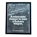 Subaru Wagon A Miserable Reason To Own 1985 Framed Vintage Magazine Ad