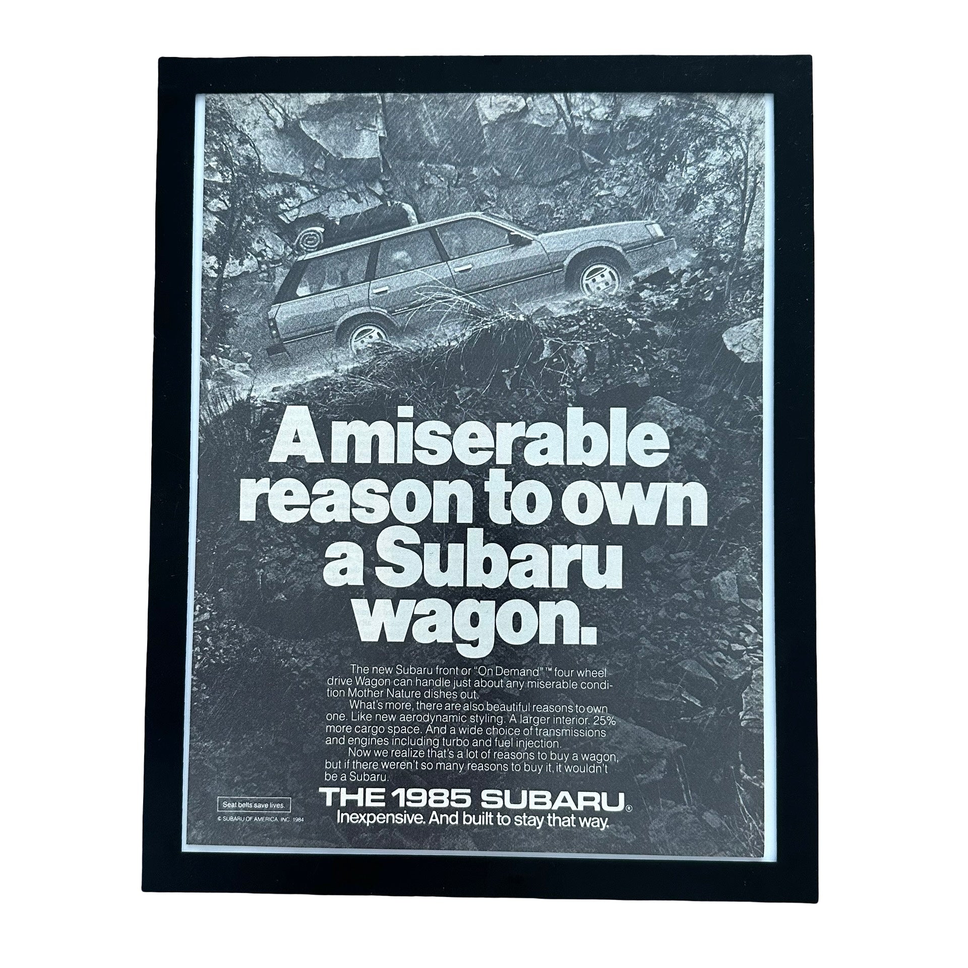 Subaru Wagon A Miserable Reason To Own 1985 Framed Vintage Magazine Ad