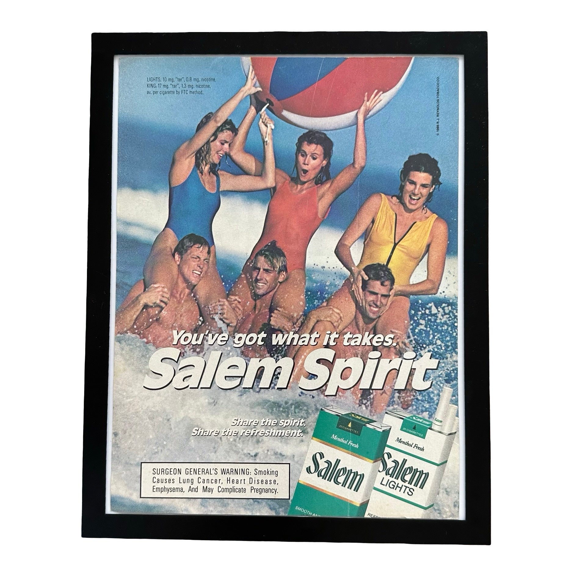 Salem Spirit Youve Got What It Takes Beach Framed Vintage Magazine Ad
