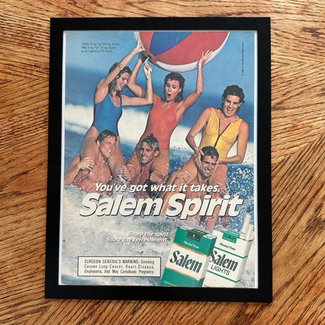 Salem Spirit Youve Got What It Takes Beach Framed Vintage Magazine Ad - detail view