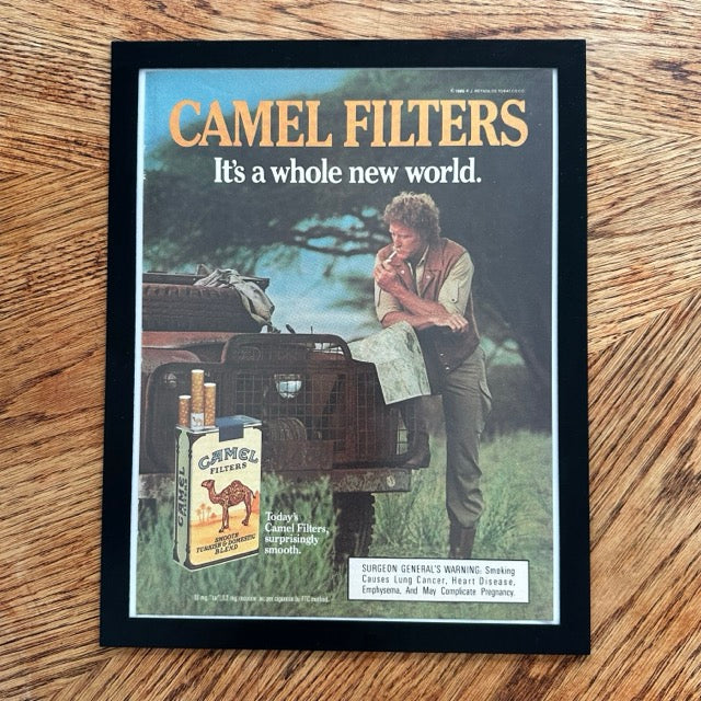 Camel Filters Its A Whole New World Safari Framed Vintage Magazine Ad - detail view