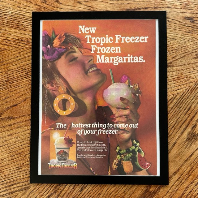 Tropic Freezer Frozen Margaritas Hottest Thing Framed Vintage Magazine Ad - detail view