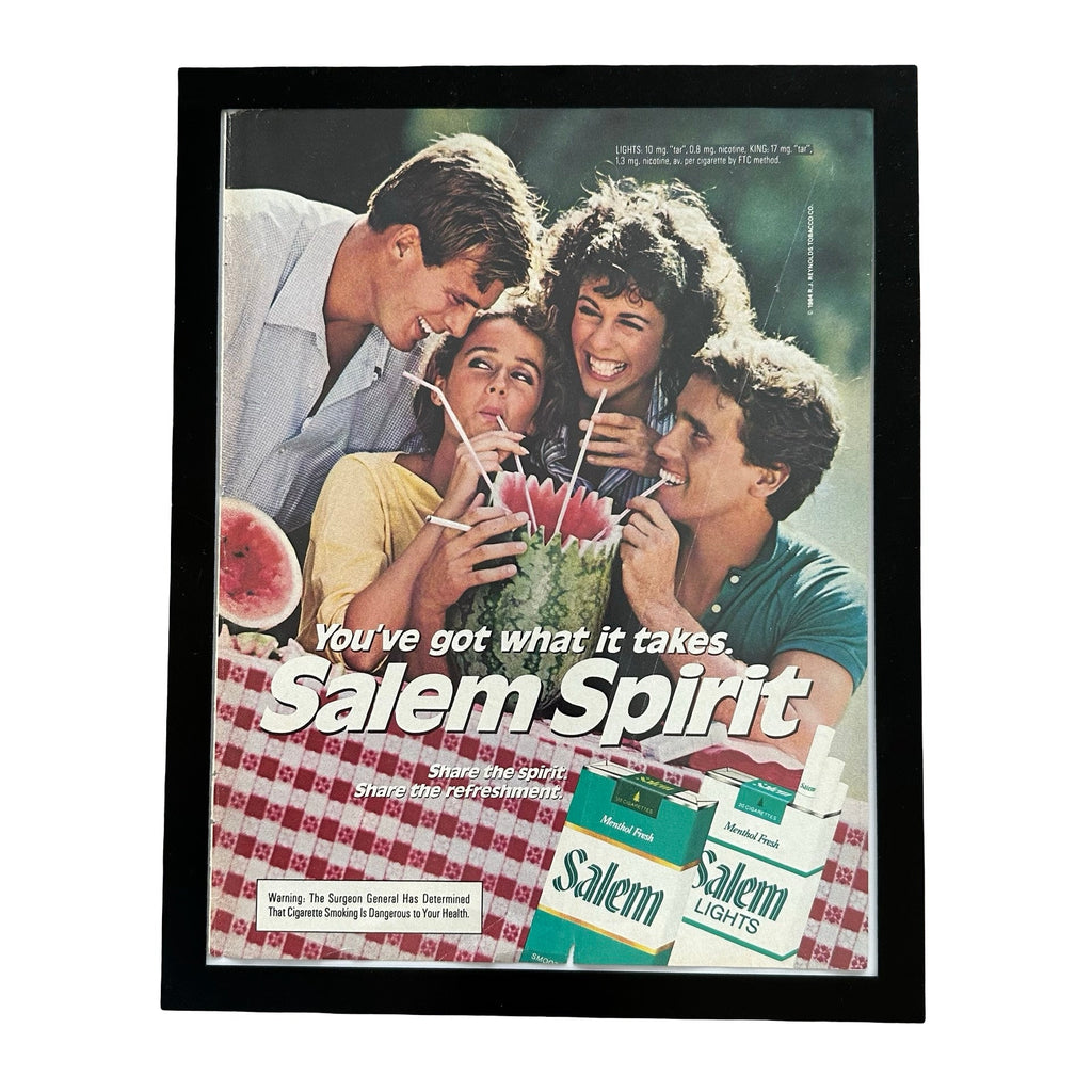 Salem Spirit Youve Got What It Takes Watermelon Framed Vintage Magazine Ad
