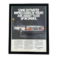Volvo 700 Series Outdated Impressions Up In Smoke Framed Vintage Magazine Ad