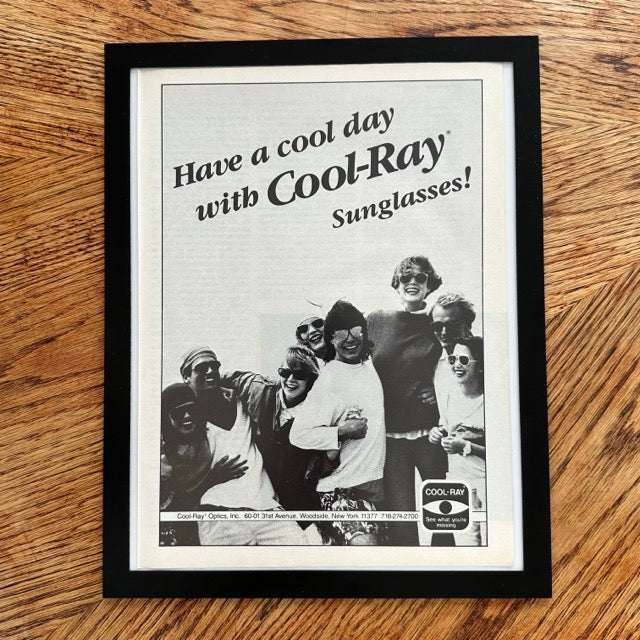 Cool Ray Sunglasses Have A Cool Day Framed Vintage Magazine Ad - detail view