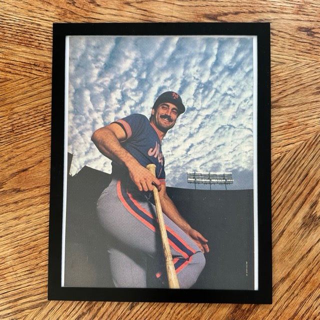 Keith Hernandez New York Mets Walter Iooss Framed Vintage Baseball Photo - detail view