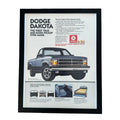 Dodge Dakota Pickup Truck First True Mid Sized Ram Tough Framed Vintage Magazine Ad