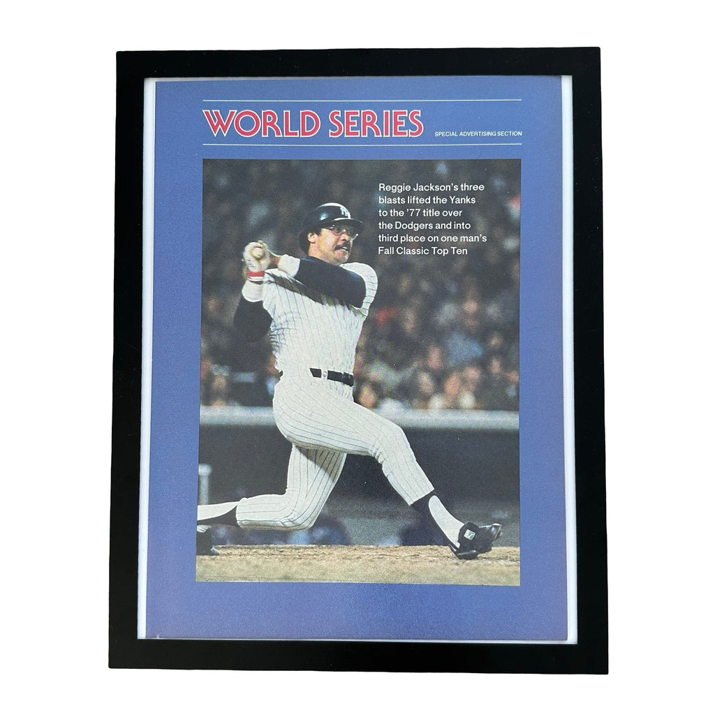 Reggie Jackson New York Yankees 1977 World Series Framed Vintage Baseball Photo