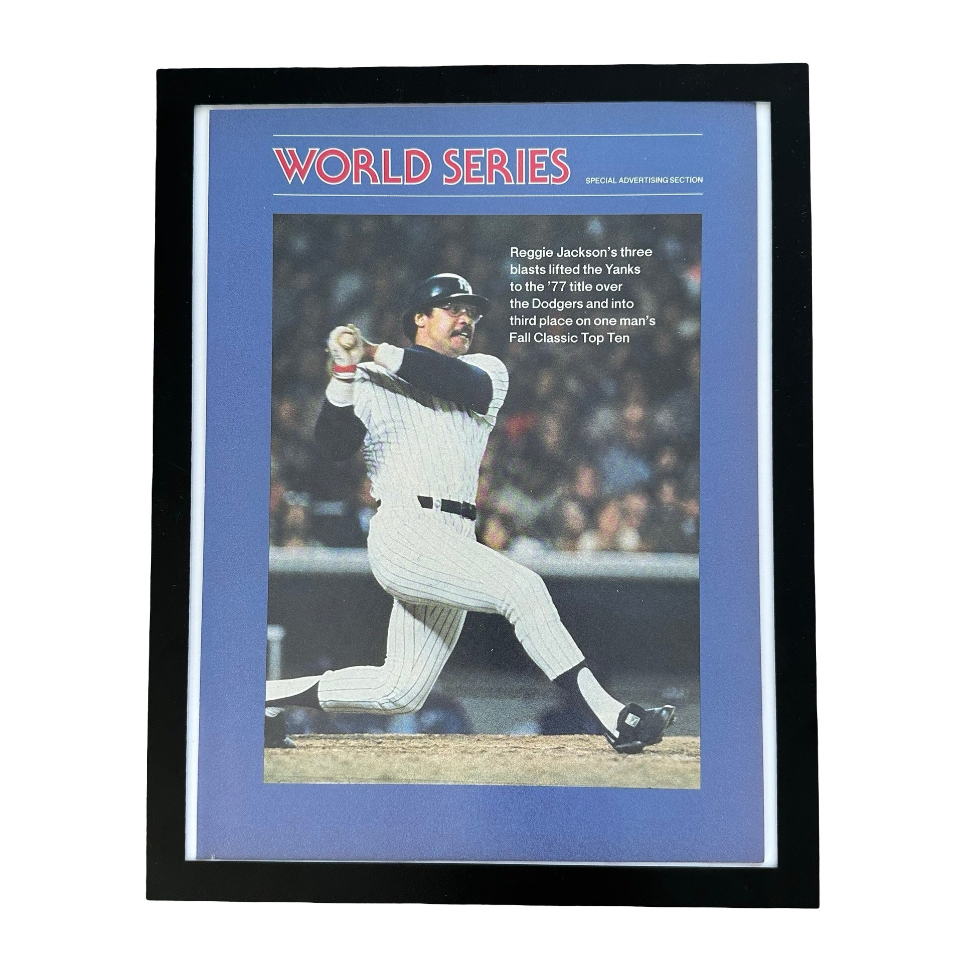 Reggie Jackson New York Yankees 1977 World Series Framed Vintage Baseball Photo
