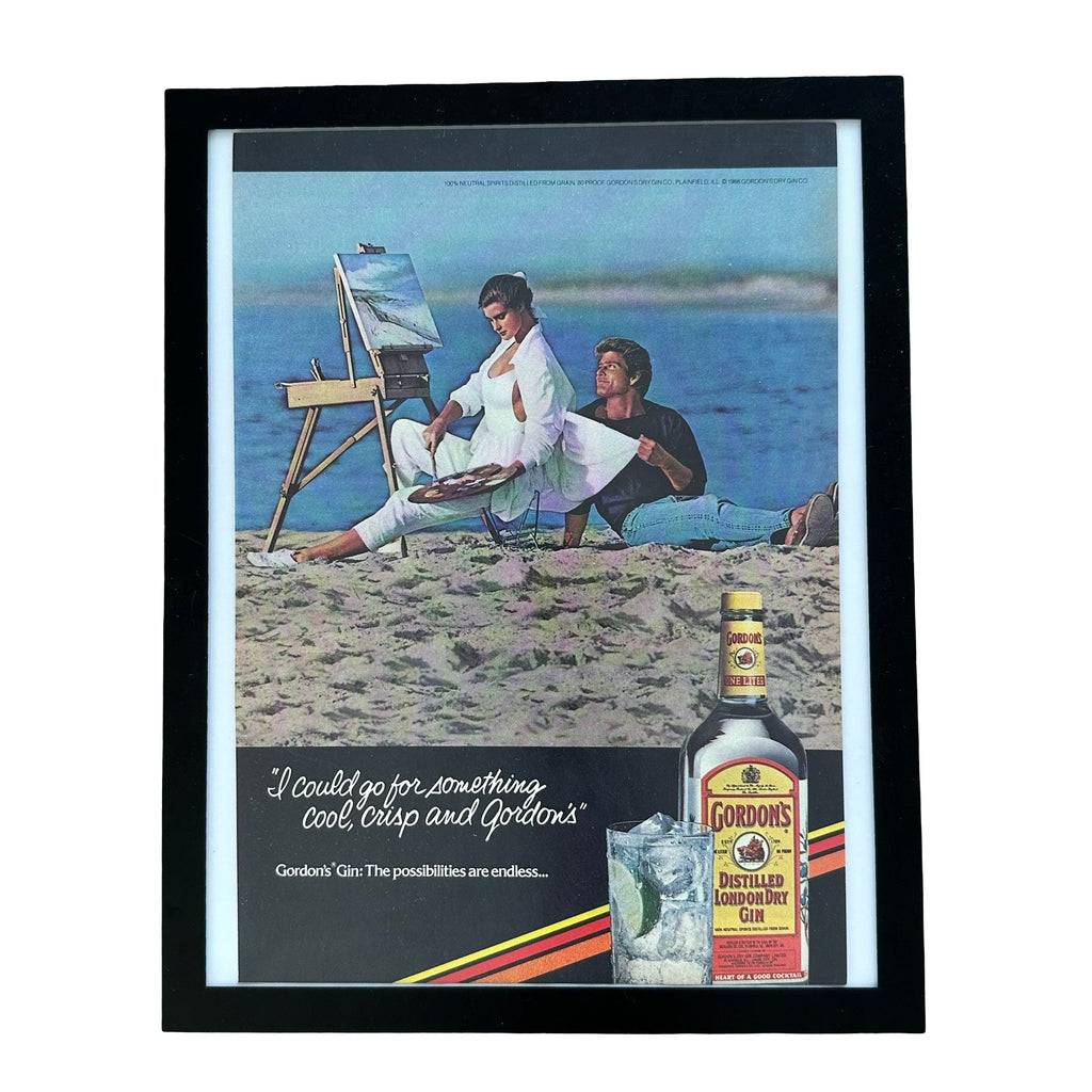 Gordons London Dry Gin Cool Crisp Possibilities Are Endless Framed Vintage Magazine Ad