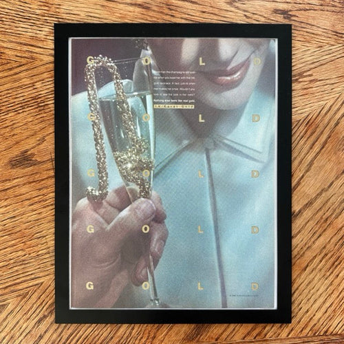 14 Karat Gold Necklace Nothing Else Feels Like Real Gold Framed Vintage Magazine Ad - detail view