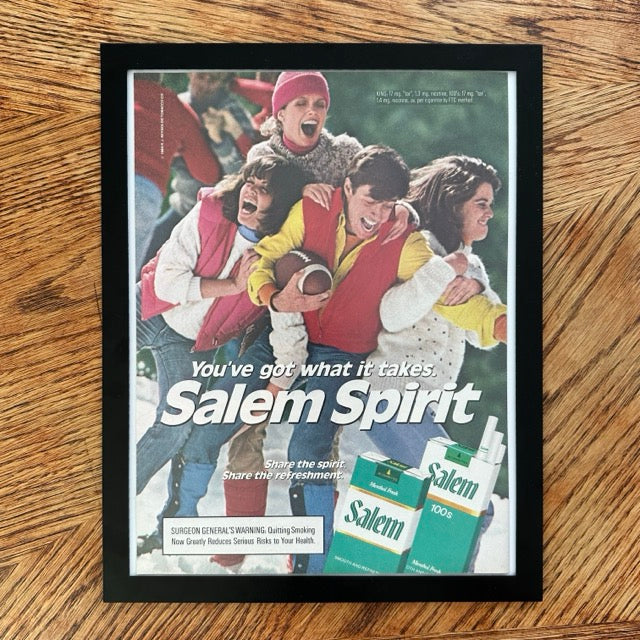 Salem Spirit Cigarettes Youve Got What It Takes 1984 Framed Vintage Magazine Ad - detail view