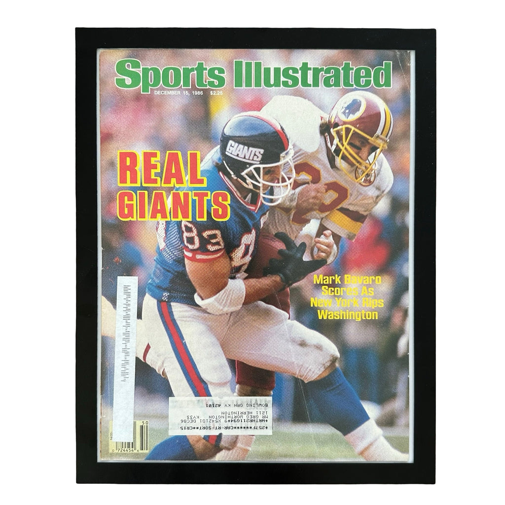 Sports Illustrated Real Giants Mark Bavaro December 1986 Framed Vintage Magazine Cover